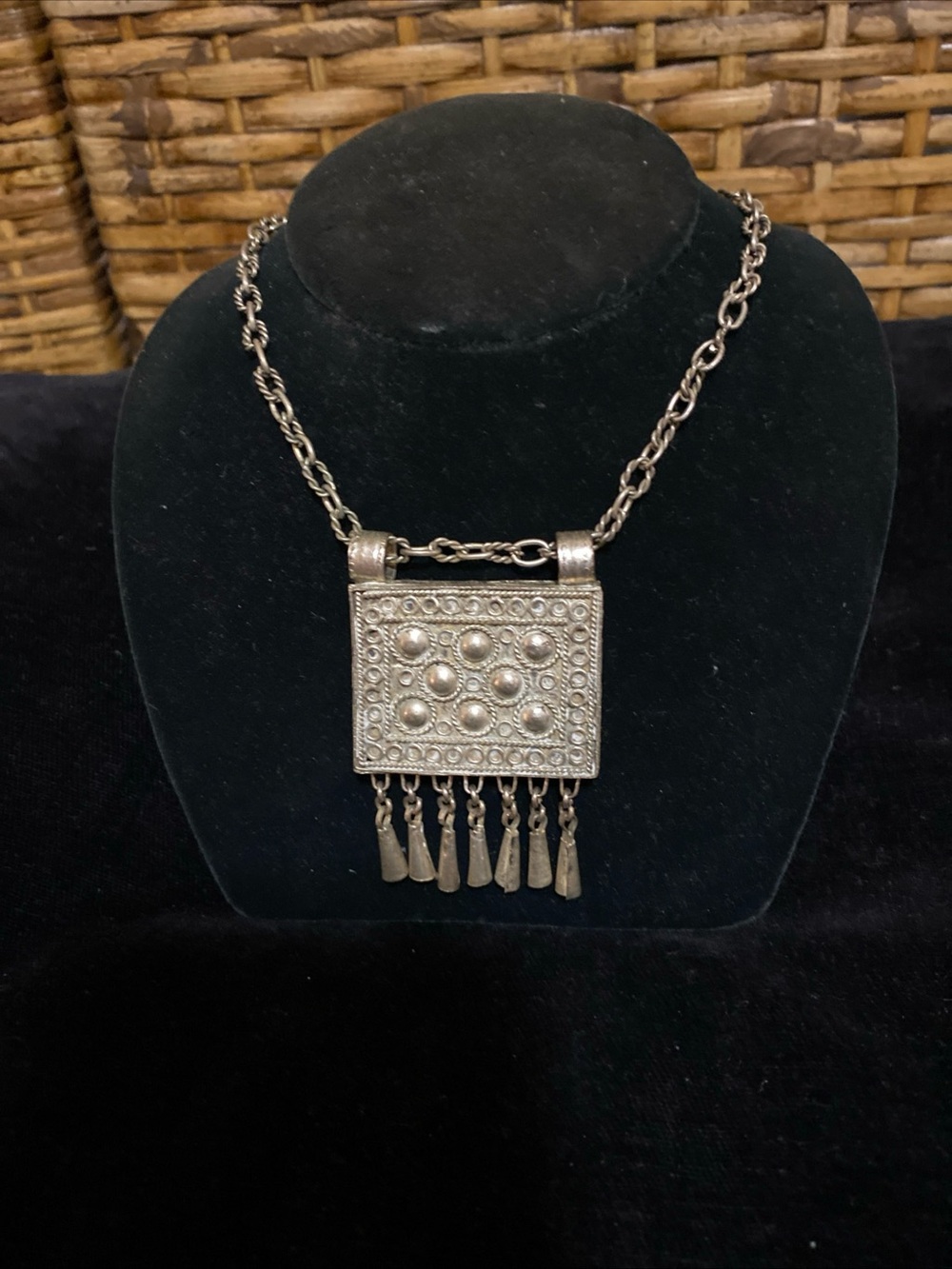 Antique  Ethiopian Or Afghan 'tribal silver' Handmade Pendant Necklace RARE
